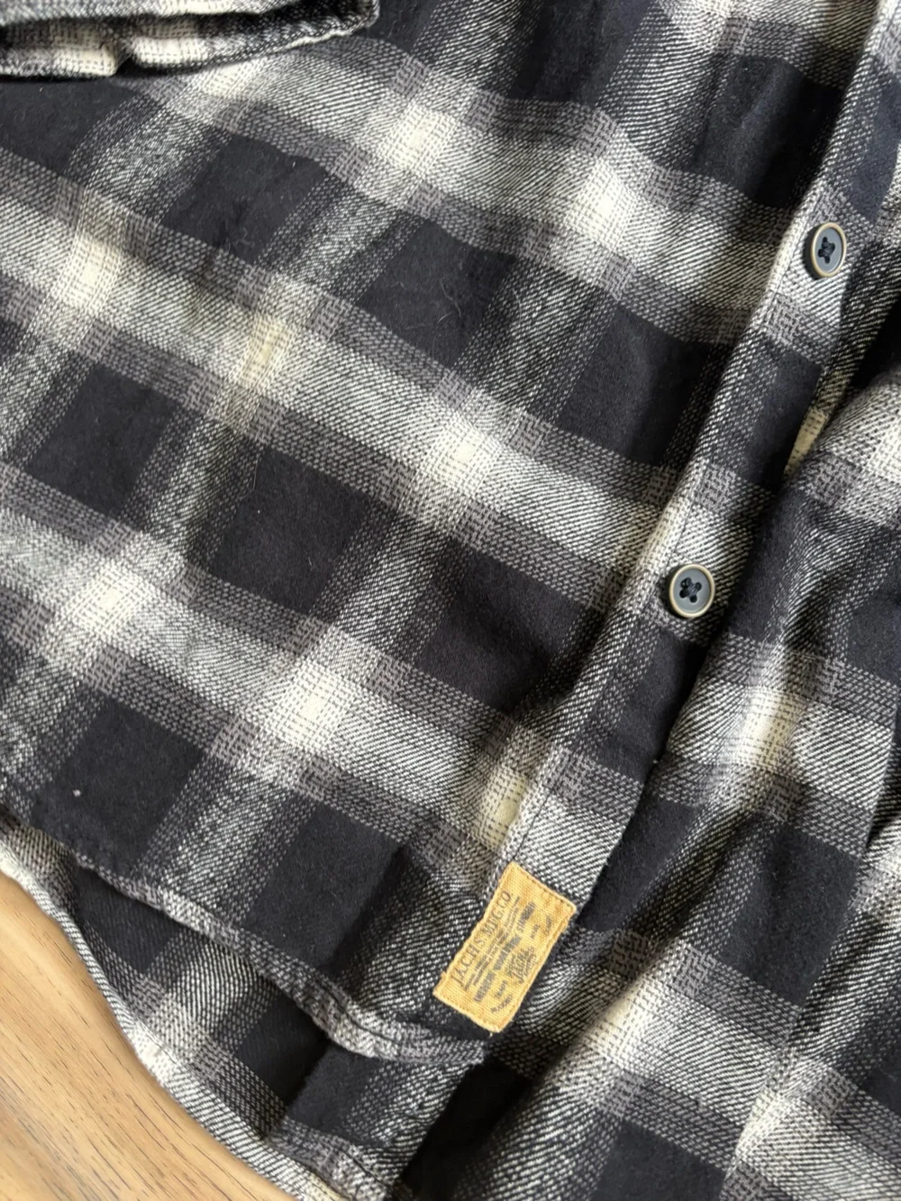 Jachs Black & White Plaid Button-Down Shirt